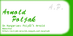 arnold poljak business card